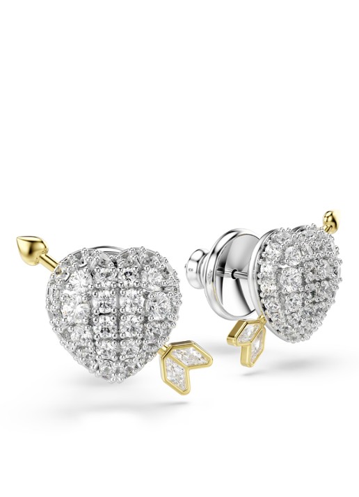 Swarovski Idyllia oorstekers met kristal - detail 3 zilver