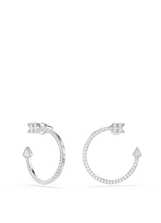 Swarovski Idyllia oorstekers met kristal - detail 2 zilver
