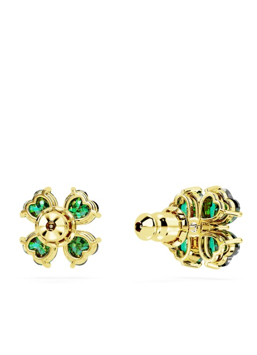 Swarovski Idyllia oorstekers verguld - detail 4 groen