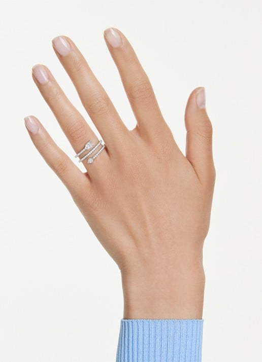 Swarovski Idyllia ring met kristal 60 - detail 5 zilver