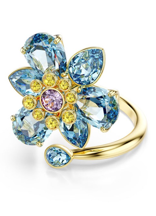 Swarovski Idyllia ring verguld 52 - voorkant goud