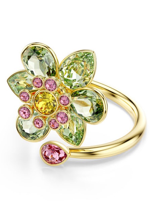 Swarovski Idyllia ring verguld 52 - voorkant goud