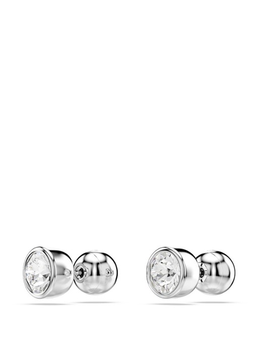 Swarovski Imber oorknopjes met kristal - detail 2 zilver