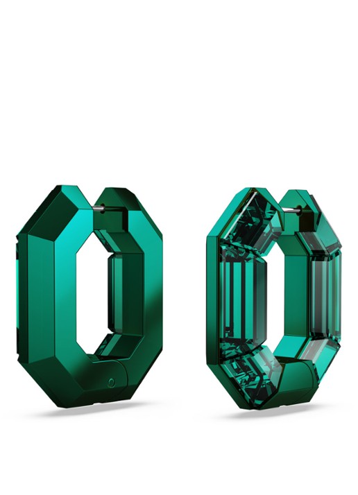 Swarovski Lucent oorringen met kristal - detail 3 groen