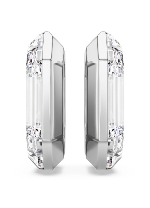 Swarovski Lucent oorringen met kristal - detail 2 zilver