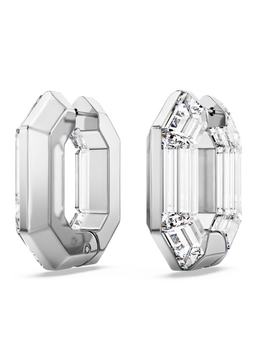 Swarovski Lucent oorringen met kristal - detail 3 zilver
