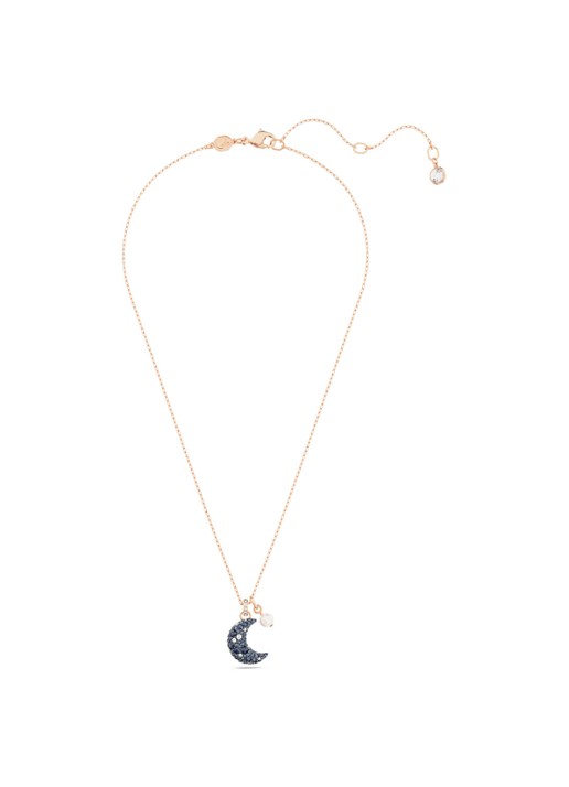 Swarovski Luna ketting verguld - voorkant 4 roségoud