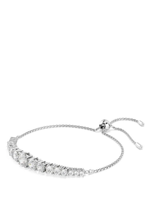 Swarovski Matrix armband met kristal M - detail 2 zilver