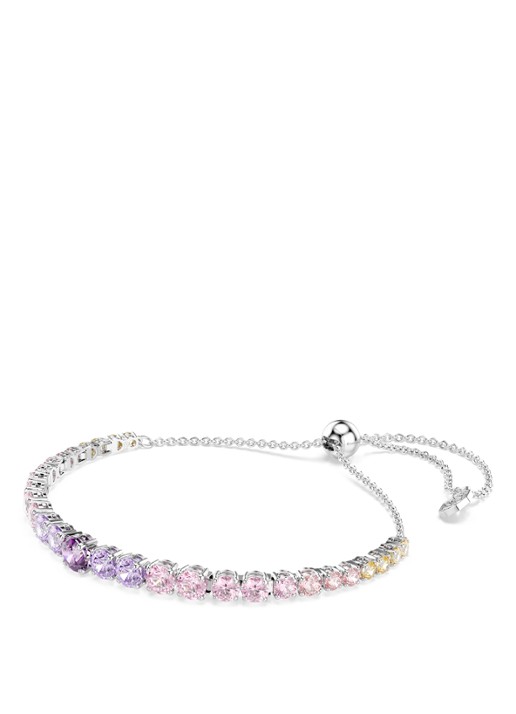 Swarovski Matrix armband met kristal - detail zilver