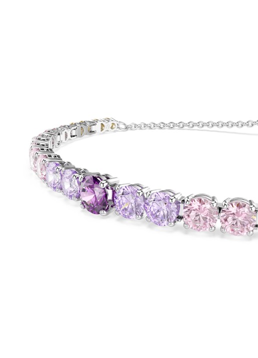 Swarovski Matrix armband met kristal - detail 3 zilver