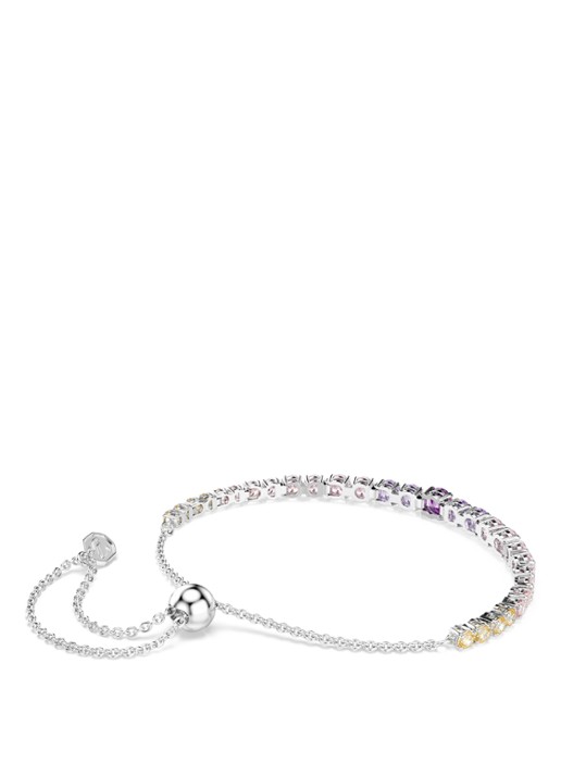 Swarovski Matrix armband met kristal - detail 4 zilver