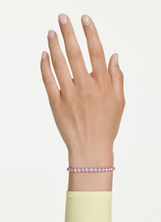 Swarovski Matrix armband met kristal - detail 5 zilver