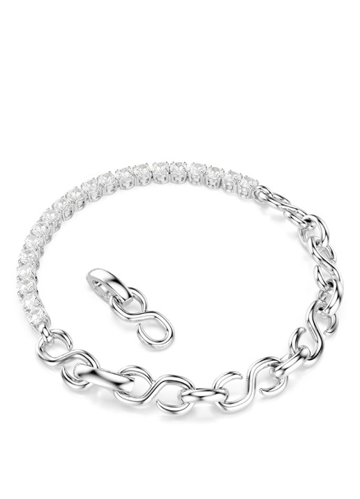 Swarovski Matrix armband met kristal - detail 3 zilver