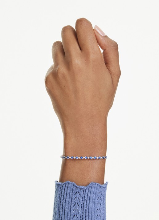 Swarovski Matrix armband met zirkonia M - voorkant 6 blauw