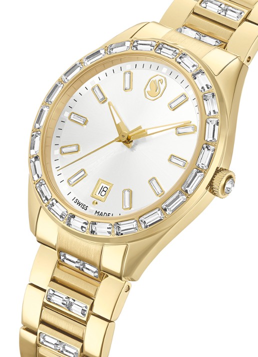 Swarovski Matrix horloge 5745534 - detail 3 goud