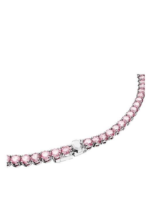 Swarovski Matrix ketting met kristal - detail 3 zilver