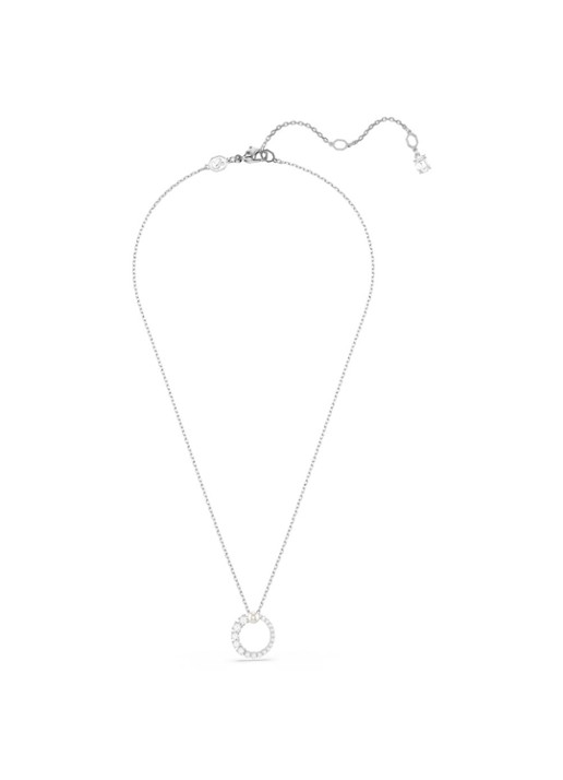 Swarovski Matrix ketting met kristal - detail zilver