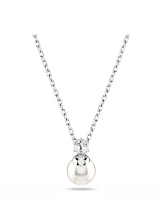 Swarovski Matrix ketting met kristal - detail 4 zilver