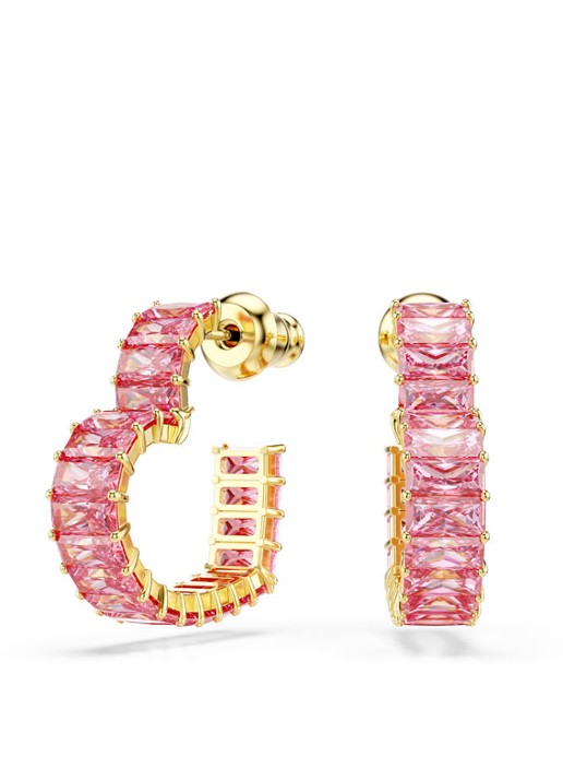 Swarovski Matrix oorringen verguld