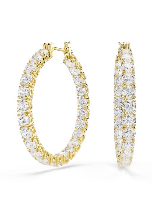 Swarovski Matrix oorringen verguld