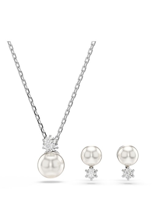 Swarovski Matrix set van ketting en oorknopjes met kristal