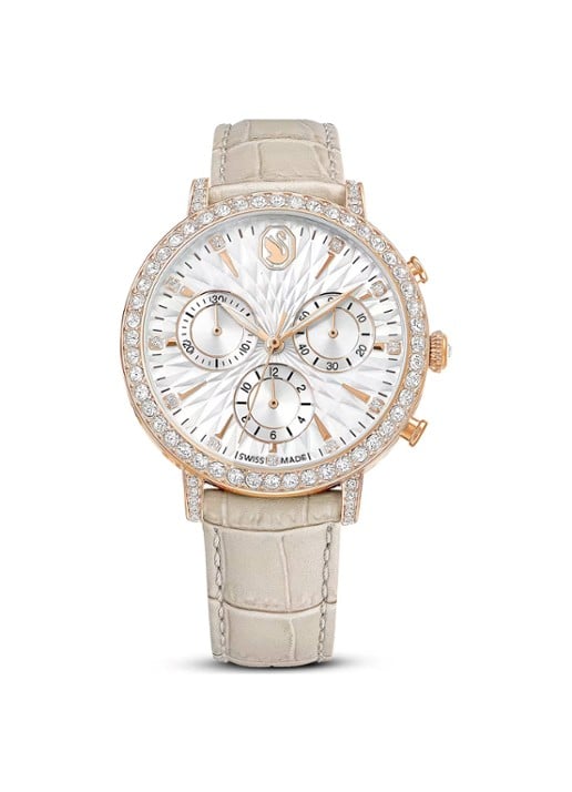 Swarovski Matrix Tennis horloge 5702849 - voorkant taupe