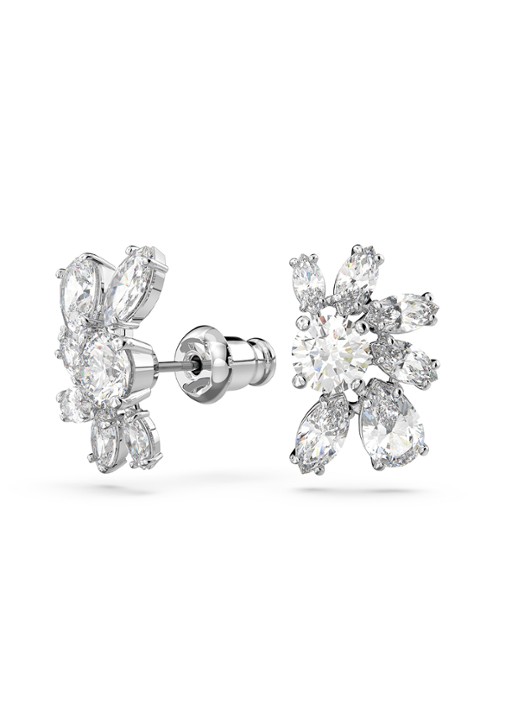 Swarovski Mesmera oorknopjes met zirkonia - detail zilver