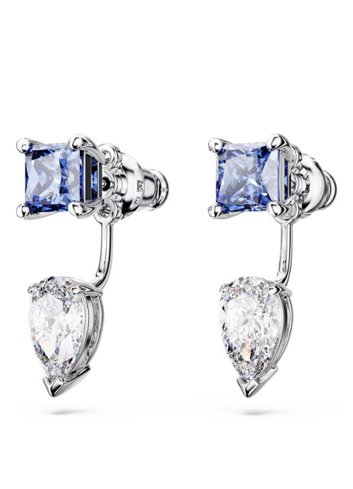Swarovski Mesmera oorstekers met kristal - detail zilver