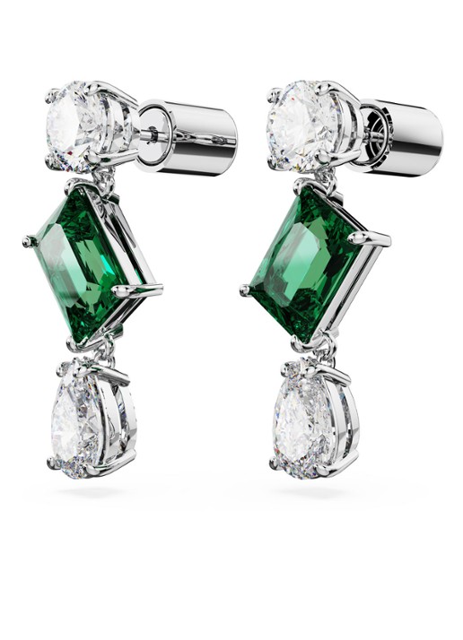 Swarovski Mesmera oorstekers met kristal - detail zilver