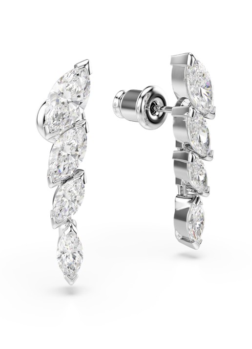 Swarovski Mesmera oorstekers met kristal - detail 2 zilver