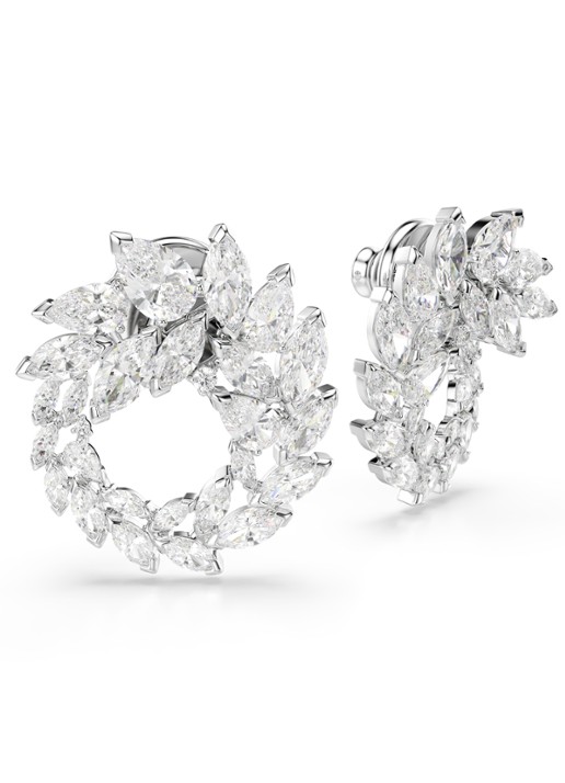 Swarovski Mesmera oorstekers met kristal - detail 3 zilver