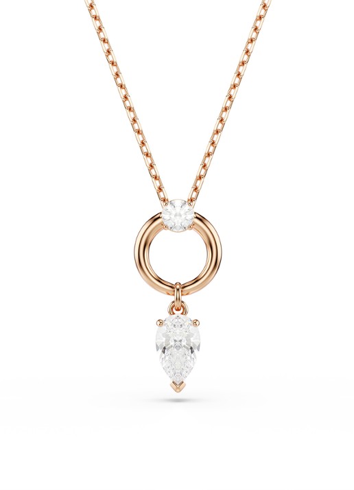 Swarovski Mesmera set van ketting en oorstekers met zirkonia - detail 4 roségoud