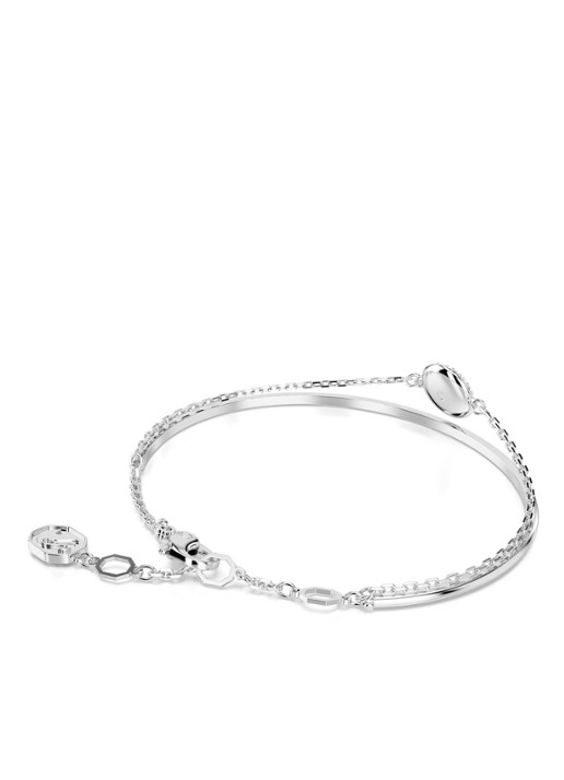 Swarovski Meteora bangle met kristal M - detail 3 zilver
