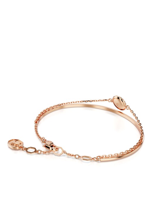 Swarovski Meteora bangle met kristal M - detail 3 roségoud