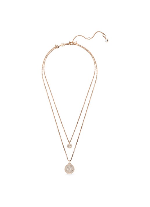 Swarovski Meteora ketting verguld  - detail roségoud