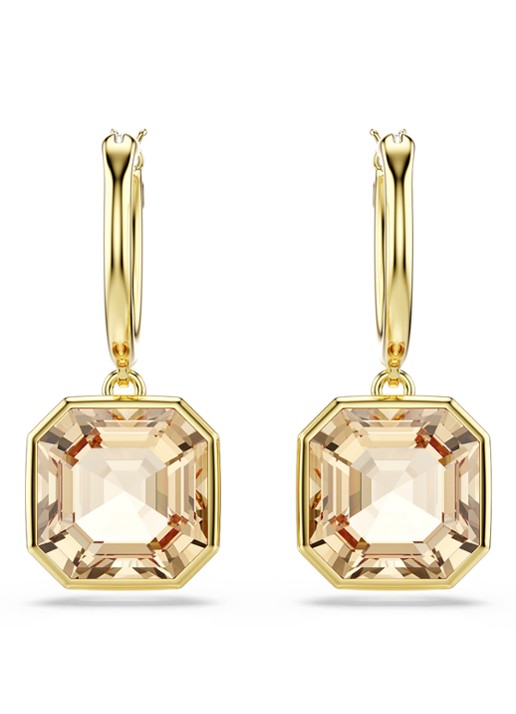 Swarovski Milennia oorringen verguld - detail 3 goud