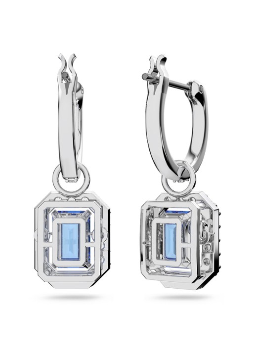 Swarovski Millenia oorringen met kristal - voorkant 2 zilver