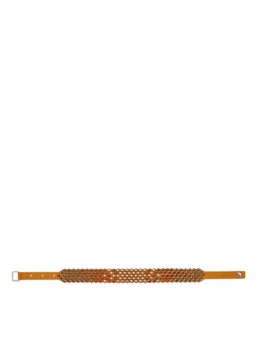 Swarovski Power wikkelarmband met kristal - detail 4 cognac