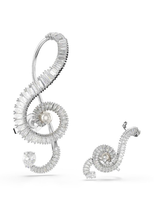 Swarovski SS25 Capsule oorclips met kristal  - detail 5 zilver