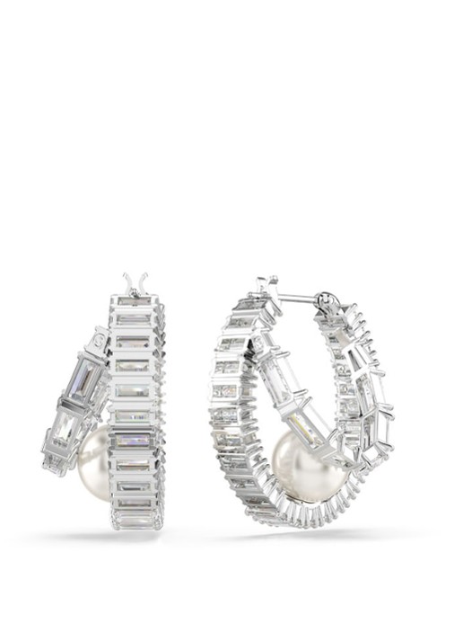 Swarovski SS25 Capsule oorringen met kristal  - detail 4 zilver