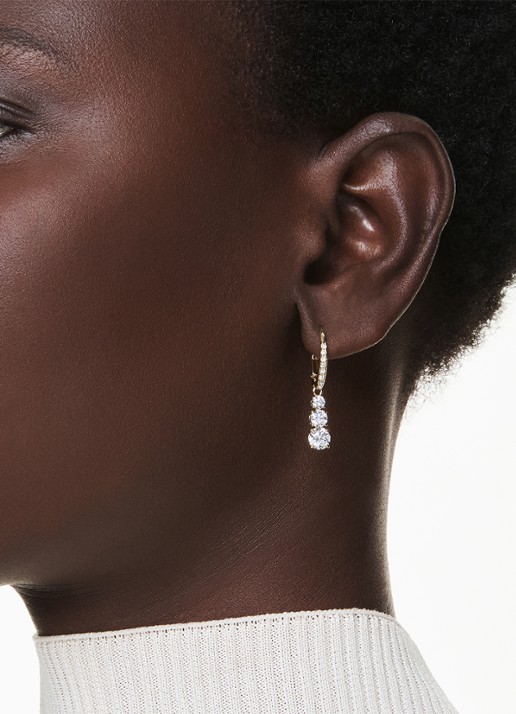Swarovski Stilla oorringen met zirkonia - voorkant 5 goud