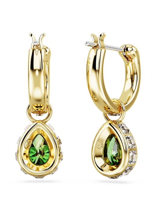 Swarovski Stilla oorringen verguld - detail 4 groen