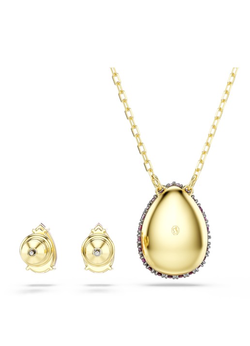 Swarovski Sublima set van ketting en oorknopjes met kristal - detail 3 goud