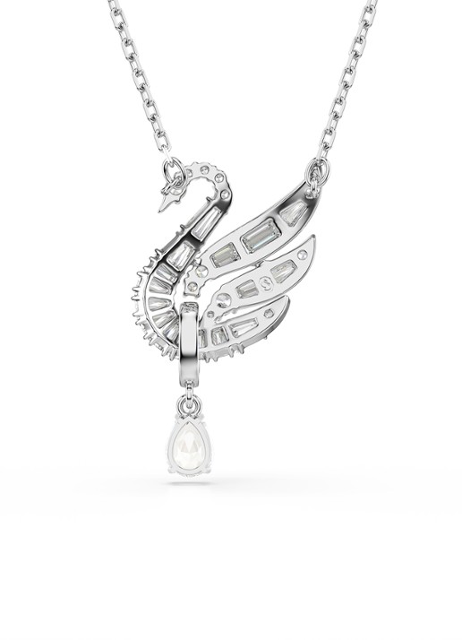 Swarovski Swan ketting met zirkonia - detail 6 zilver