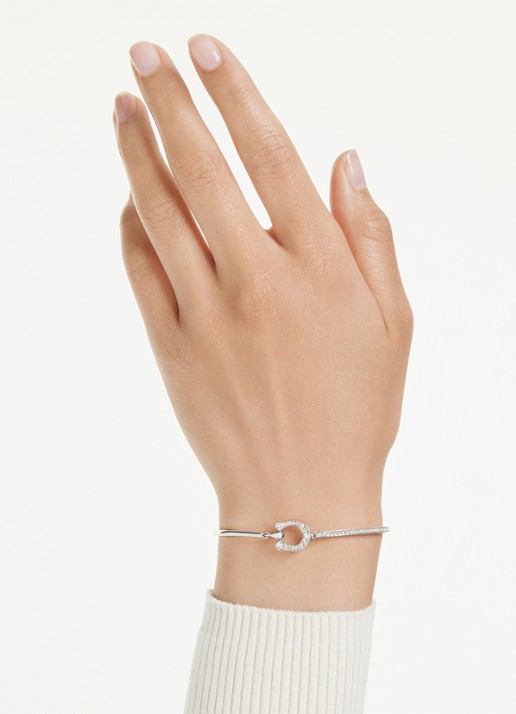 Swarovski Symbolica bangle met kristal - detail 6 zilver