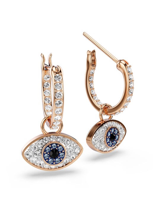 Swarovski Symbolica oorhangers met kristal - detail 2 roségoud