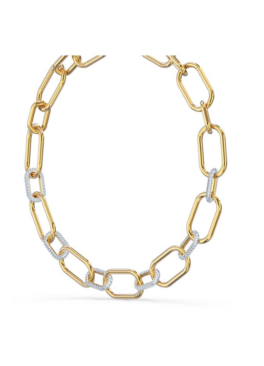 Swarovski Time schakelketting met kristal - detail 3 geelgoud