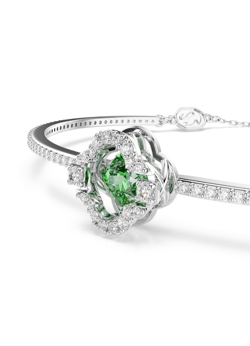 Swarovski Una bangle met kristal M - detail 2 groen