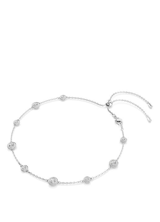 Swarovski Una ketting met kristal - detail 4 zilver