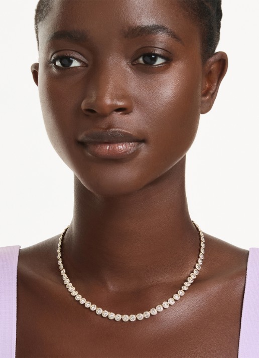 Swarovski Una ketting verguld - detail 5 goud